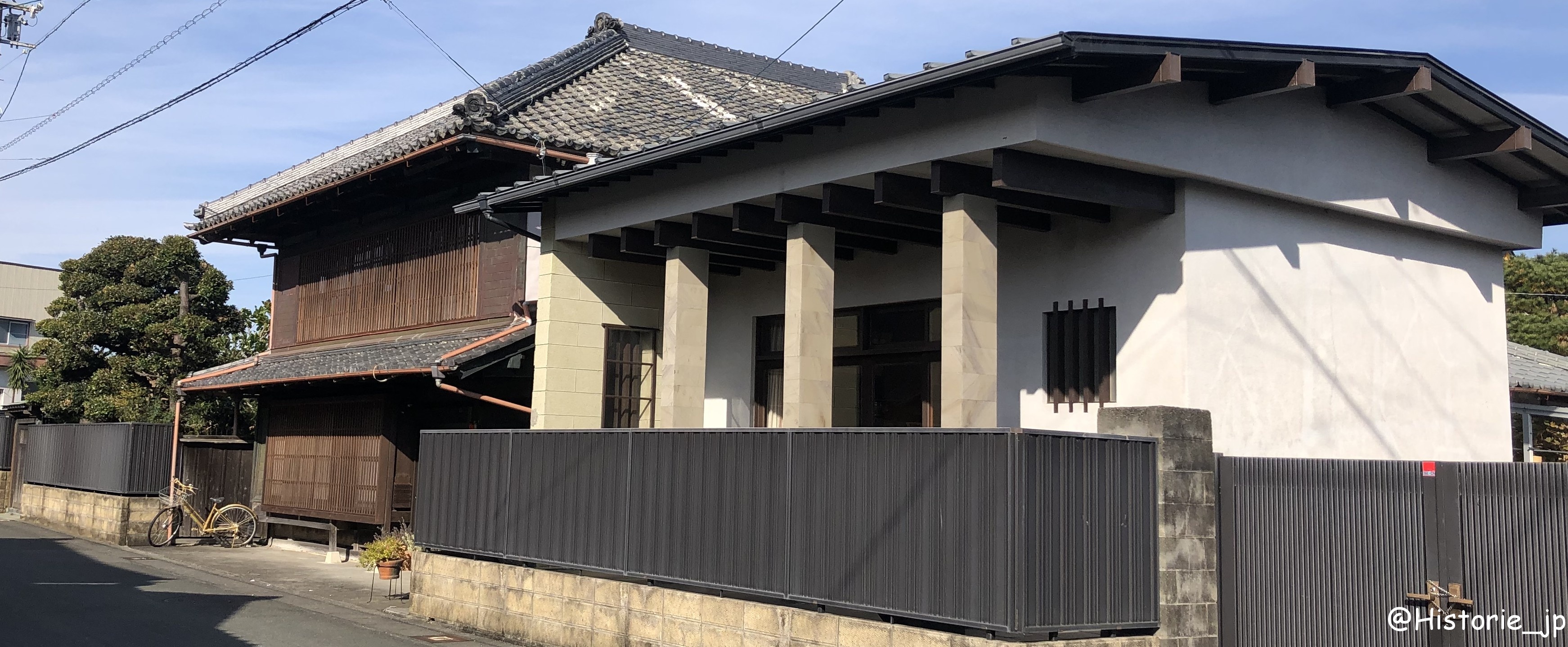 旧津倉家住宅主屋と応接棟＞[磐田・竜洋] 国登録有形文化財「旧津倉家住宅」・廻船問屋と材木商で繁栄した津倉家・屋号「江戸屋」